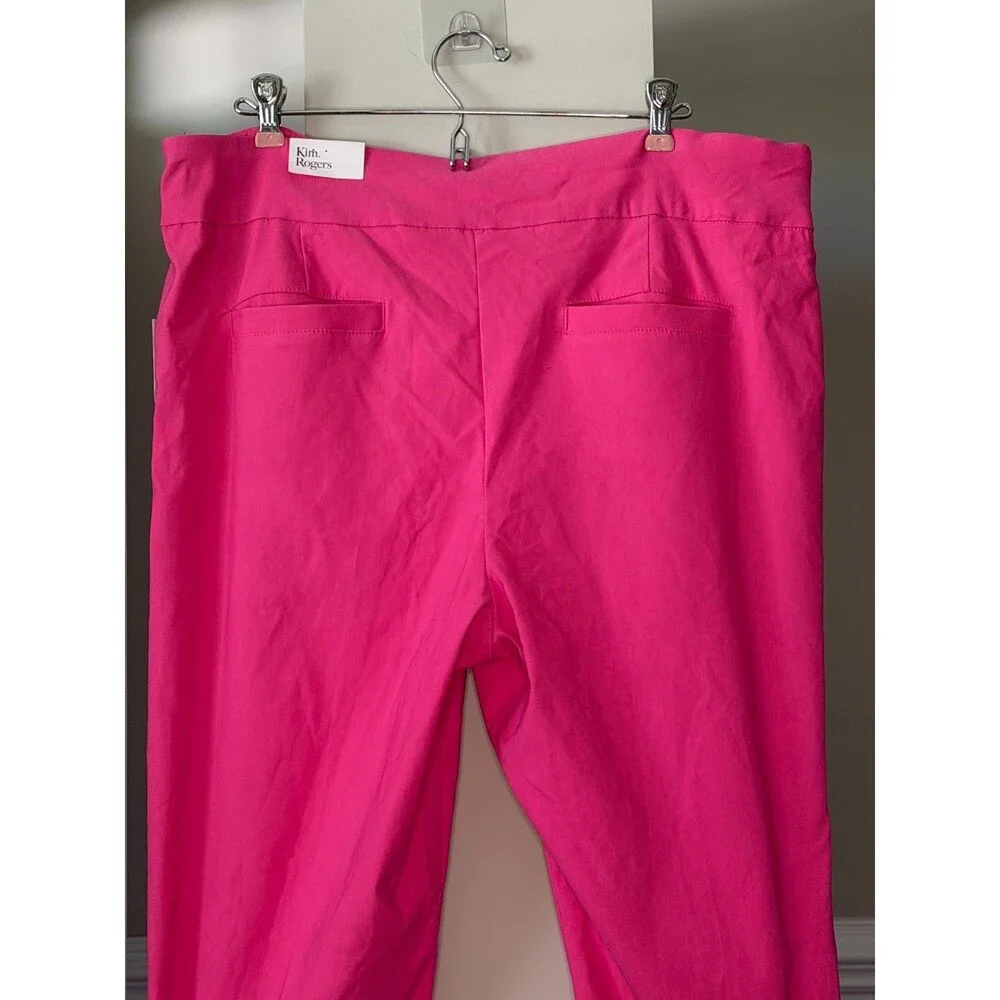 Kim Rogers Millennium Straight Pull On Tummy Control Pants Pink Sz 18 Short NWT